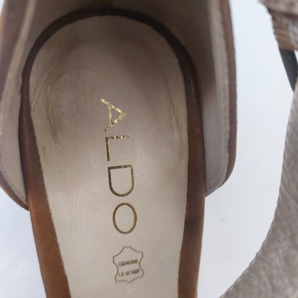 ALDO Multi Color Platform Wedge Sandals Women's Size US 6.5/ EUR 37 - Picture 7 of 11